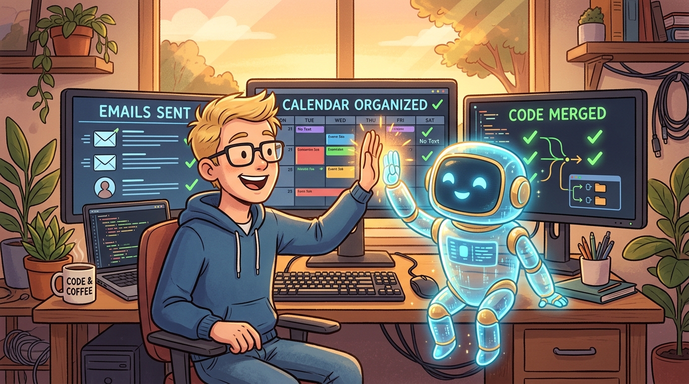 OpenClaw AI agent orchestrating blog posts, code, invoices, and SEO work