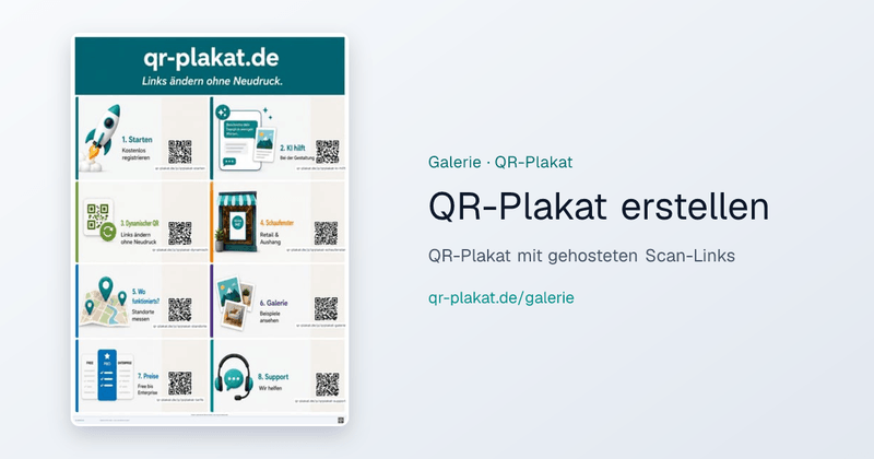 QR-Plakat erstellen — Galerie-Plakat auf qr-plakat.de